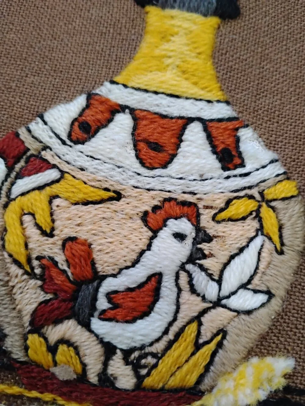 Vintage Sunset Designs Mini Crewel Embroidery Southwest Theme Panels Pair